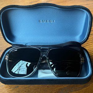 Gucci Sunglasses GG1105S 001 Gray/Gold/Havana